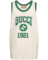 Gucci - Cotton Jersey Tank Top - Lyst