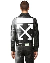 Off-White c/o Virgil Abloh Giacca Slim Fit In Denim Di Cotone - Nero
