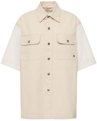 Stella McCartney - Denim Short Sleeve Shirt Jacket - Lyst