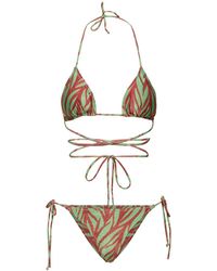 Reina Olga - Miami Printed Triangle Bikini Set - Lyst