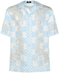Versace - Light Bowling Shirt With Barocco Print - Lyst