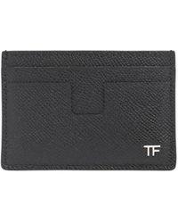 Tom Ford - Porta carte di credito piccolo in pelle saffiano - Lyst