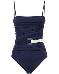 Damen Bekleidung Bademode und Strandmode Bikinis und Badeanzüge Johanna Ortiz Synthetik High-Rise Bikini-Höschen Kakadu in Blau 