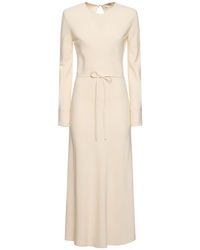 Forte Forte - Stretch Cady Crepe Midi Dress W/ Bow - Lyst