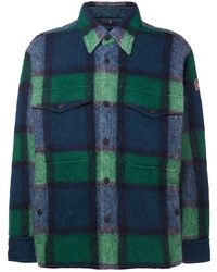 3 MONCLER GRENOBLE - Waier Check Wool Blend Shirt Jacket - Lyst