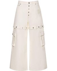 Off-White c/o Virgil Abloh - Jeans baggy fit in denim di cotone con logo 90s - Lyst