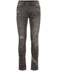 Ksubi Jeans De Denim Con Estampado - Gris