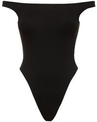 David Koma - Off-The-Shoulder Ribbed Jersey Bodysuit - Lyst