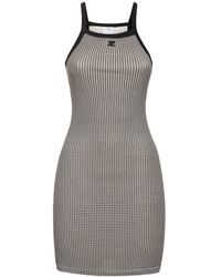 Courreges - Ärmelloses Minikleid Aus Baumwolle - Lyst