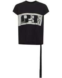 Rick Owens - T-shirt in jersey di cotone con logo - Lyst