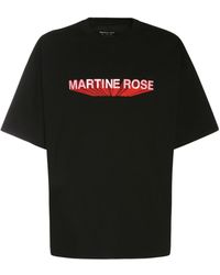 Martine Rose Camiseta Oversize De Algodón Jersey - Negro