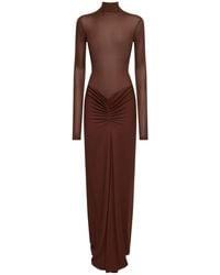 Christopher Esber - Fusion Gathered Jersey L/S Maxi Dress - Lyst