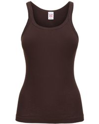 RE/DONE - Ribbed Cotton Tank Top - Lyst