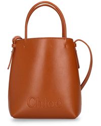 Chloé - Chloé Sense Leather Top Handle Bag - Lyst