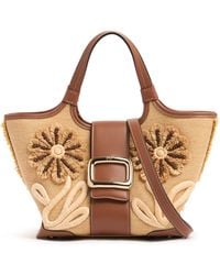 Roger Vivier - Mini Grand Vivier Choc Raffia Bag - Lyst