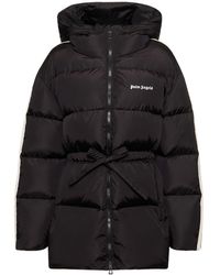 Palm Angels - Belted Nylon Down Jacket - Lyst