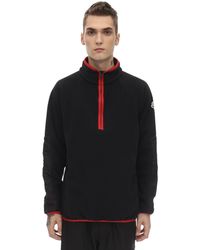 Moncler Zip-up Techno Sweatshirt - Black