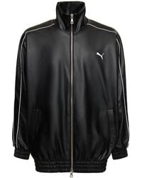 PUMA - Giacca t7 in similpelle - Lyst
