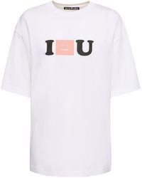 Acne Studios - Printed Cotton Jersey T-shirt - Lyst