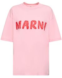 Marni - Camiseta oversize de algodón jersey - Lyst