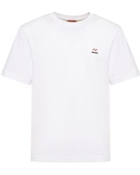 Missoni - Logo Embroidery Cotton Jersey T-Shirt - Lyst