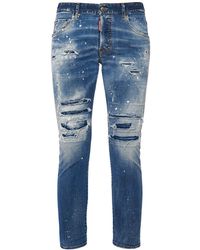 DSquared² - Skater Fit Cotton Denim Jeans - Lyst