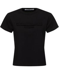 Alexander Wang - Mujer Camiseta De Algodón Logo - Lyst