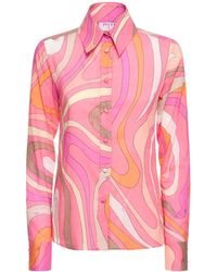 Emilio Pucci - Marmo Printed Cotton Muslin Shirt - Lyst