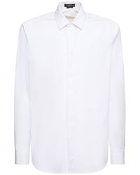 Versace - Camisa de popelina de algodón con logo - Lyst