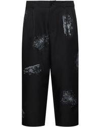 Comme des Garçons - Pleated Printed Twill Pants - Lyst