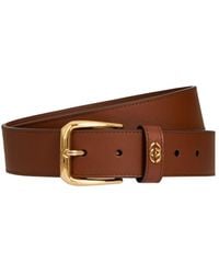 Gucci - Belt With Square Buckle And Interlocking G - Lyst