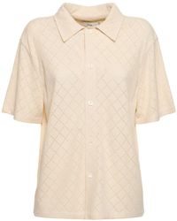 DUNST - Crochet Short Sleeve Shirt - Lyst