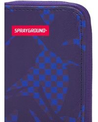 Sprayground Portemonnaie Mit Camo-haifisch-muster - Blau