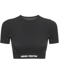 Heron Preston Croptop Aus Technojersey - Schwarz