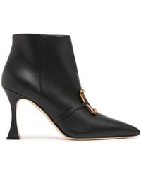 Manolo Blahnik - 90Mm Appol Leather Ankle Boots - Lyst