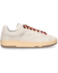 Lanvin - 10mm Lite Curb Leather Low Top Sneakers - Lyst