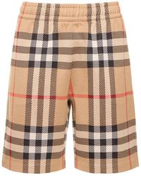 Burberry - Shorts deportivos con estampado de cuadros - Lyst