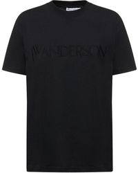 JW Anderson - T-shirt in jersey con ricamo logo - Lyst