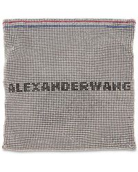 Alexander Wang Pouch Aus Mesh Mit Logo "wang Lock" - Mettallic