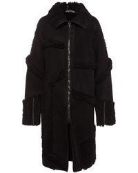 Tom Ford - Patchwork Shearling Long Coat - Lyst