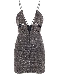 DSquared² - Embellished Jersey Cutout Mini Dress - Lyst