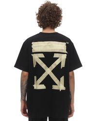 Off-White c/o Virgil Abloh T-shirt Aus Jersey Mit Druck - Schwarz