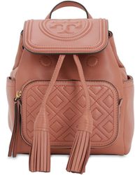 Tory Burch Mini, Gesteppter Rucksack Aus Leder "fleming" - Mehrfarbig