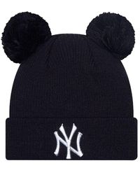 KTZ - Yankees Tech Knit Beanie W/pompoms - Lyst