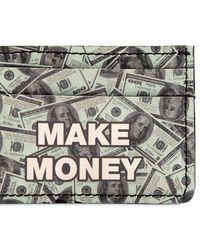 Saint Laurent Dollar Print Leather Cardholder In Black For Men Lyst