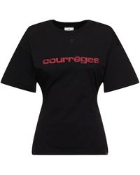 Courreges - ロゴプリントtシャツ - Lyst