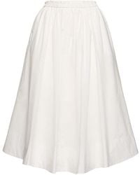 Forte Forte - Elastic Waist Poplin Midi Skirt - Lyst
