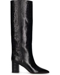 Paris Texas - 70Mm Anja Croc Embossed Tall Boots - Lyst