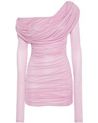 Blumarine - Jersey Sablé One-Shoulder Mini Dress - Lyst