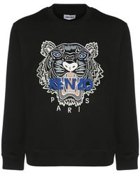 KENZO Icon Embroidered Cotton Sweatshirt - Black